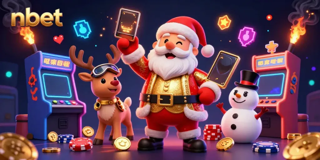 Experience excitement with nbet in a vibrant online casino atmosphere featuring characters and colorful game elements.