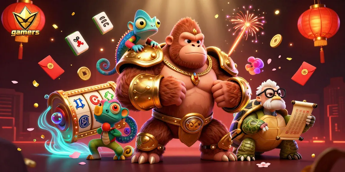 Spieler erleben aufregende Casinospielaktionen mit einem mächtigen Gorilla und seinen Freunden.